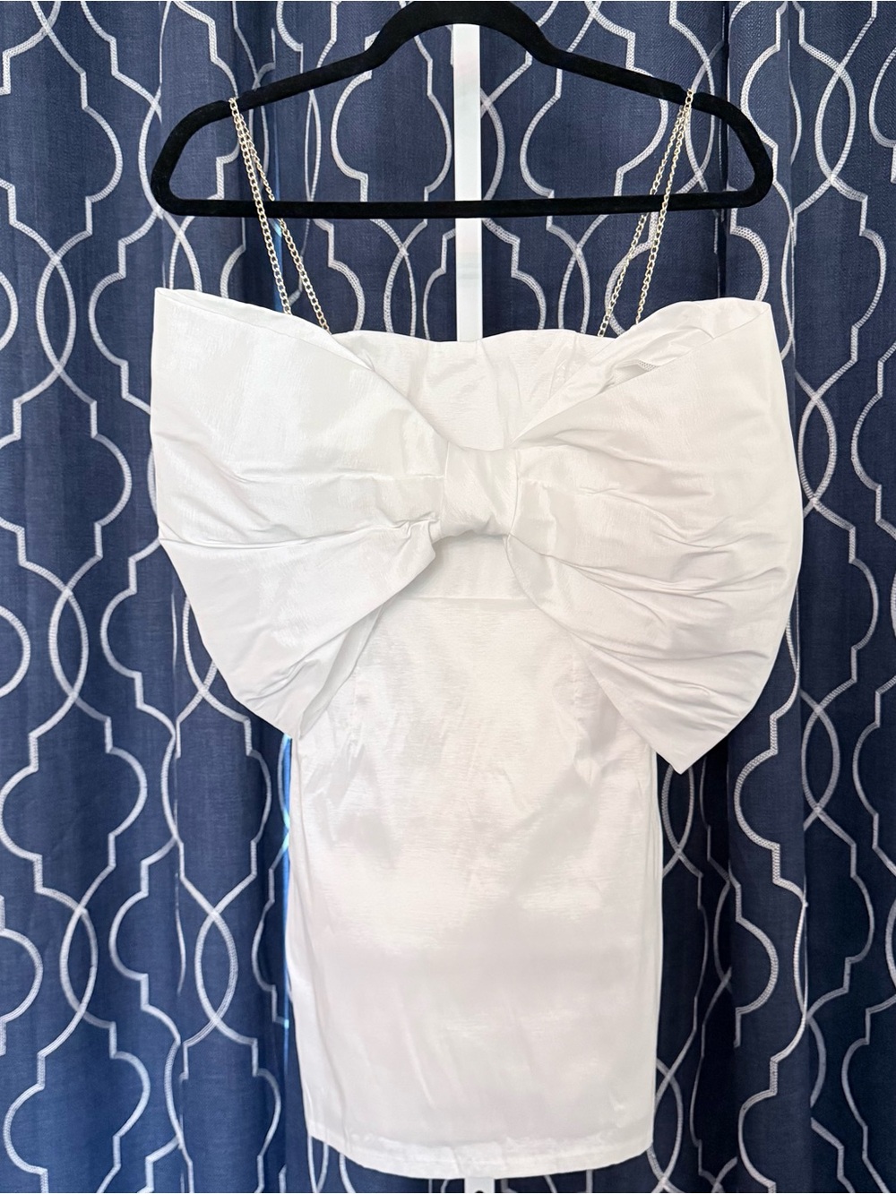 Nookie Reese Bow Mini Dress with Chain Straps Size Small NWT B32